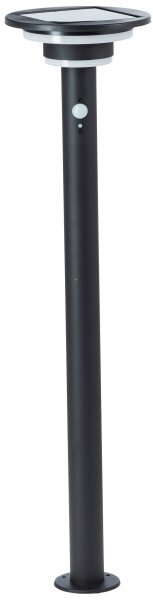Brilliant - LED Solární lampa se senzorem GARVINA LED/3W/3,7V 85 cm IP44 černá