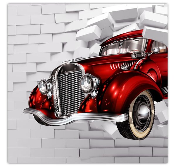 Obraz - Červené auto (30x30 cm)