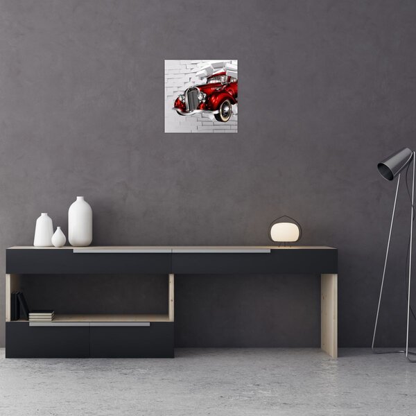 Obraz - Červené auto (30x30 cm)
