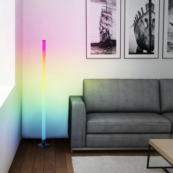Brilliant - LED RGBW Stmívatelná stojací lampa NEELE LED/6,5W/230V černá + DO