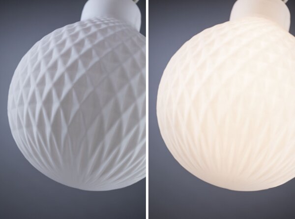 Paulmann 29077 Lampion, dekorativní žárovka vzor E27 LED 4,3W 3000K G125, stmívatelná, průměr 12,5cm