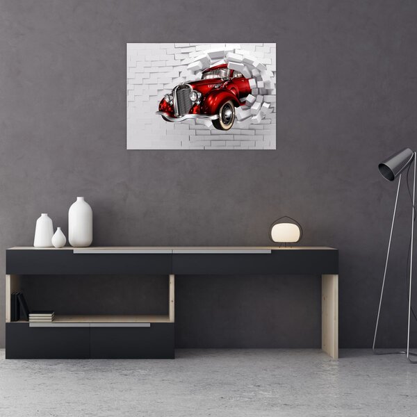 Obraz - Červené auto (70x50 cm)