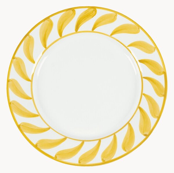 Ručně malovaný mělký talíř Swirl