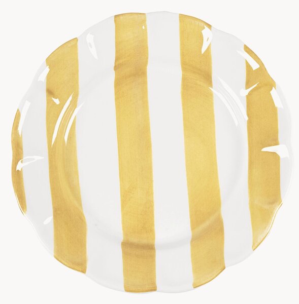 Ručně malovaný mělký talíř Stripe