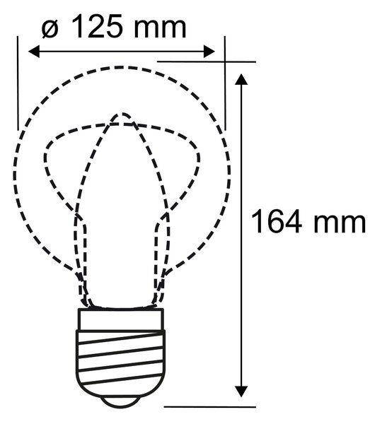 Paulmann 28882 Helix Inner Glow, kouřová dekorativní žárovka E27 LED 3,5W 1800K, průměr 12,5cm