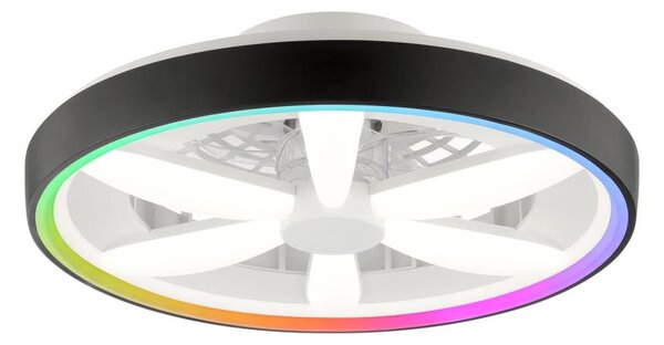 Brilliant - LED RGBW Stropní ventilátor se světlem GAIANO LED/48W/230V černá +DO
