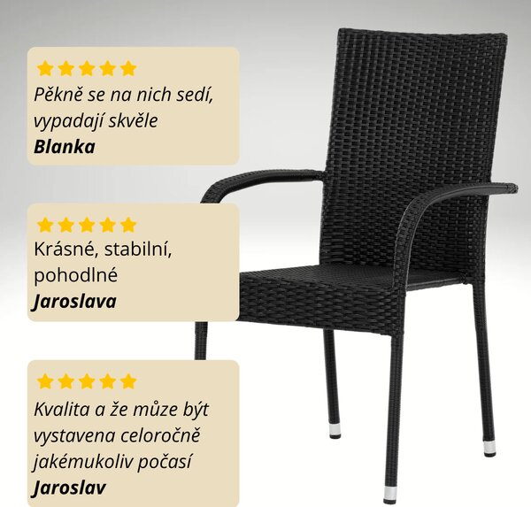 Vikio Ratanová zahradní židle DT151 antracit