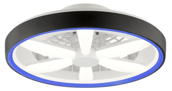 Brilliant - LED RGBW Stropní ventilátor se světlem GAIANO LED/48W/230V černá +DO