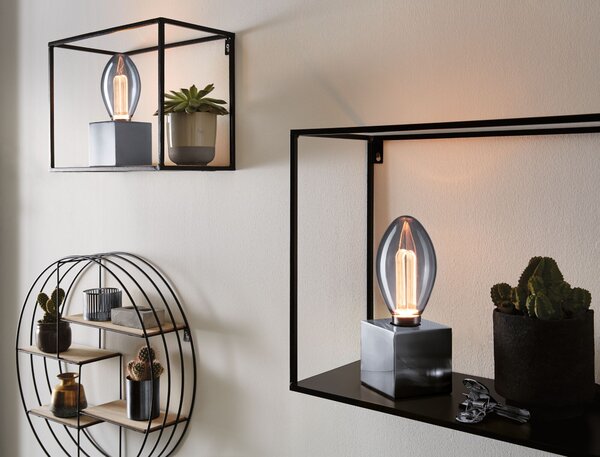 Paulmann 28877 Arc Inner Glow, kouřová dekorativní žárovka E27 LED 3,5W 1800K, průměr 7,5cm