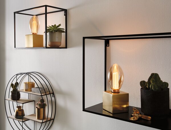 Paulmann 28878 Arc Inner Glow, zlatá dekorativní žárovka E27 LED 3,5W 1800K, průměr 7,5cm