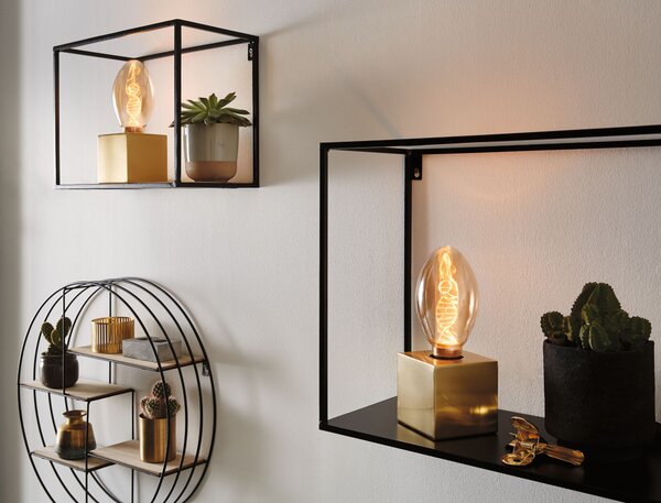 Paulmann 28884 Helix Inner Glow, zlatá dekorativní žárovka E27 LED 3,5W 1800K, průměr 7,5cm