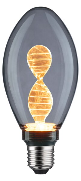 Paulmann 28883 Helix Inner Glow, kouřová dekorativní žárovka E27 LED 3,5W 1800K, průměr 7,5cm