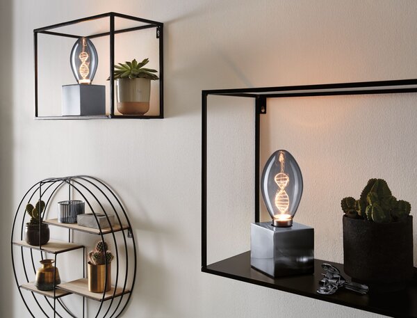 Paulmann 28883 Helix Inner Glow, kouřová dekorativní žárovka E27 LED 3,5W 1800K, průměr 7,5cm