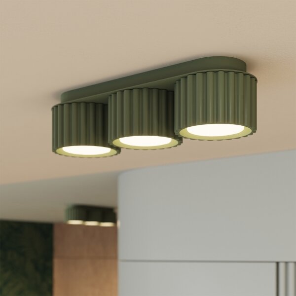 Sollux SL.2631 - Bodové svítidlo AURA 3xGX53/10W/230V zelená