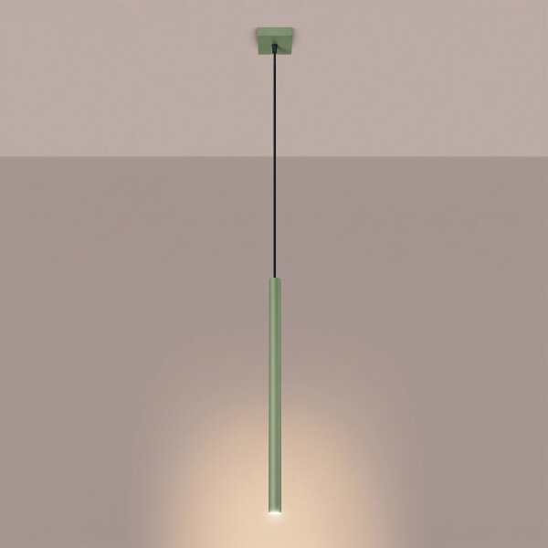 Sollux SL.2133 - Lustr na lanku PASTELO 1xG9/8W/230V zelená