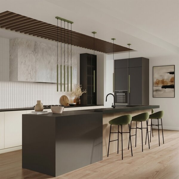 Sollux SL.2133 - Lustr na lanku PASTELO 1xG9/8W/230V zelená