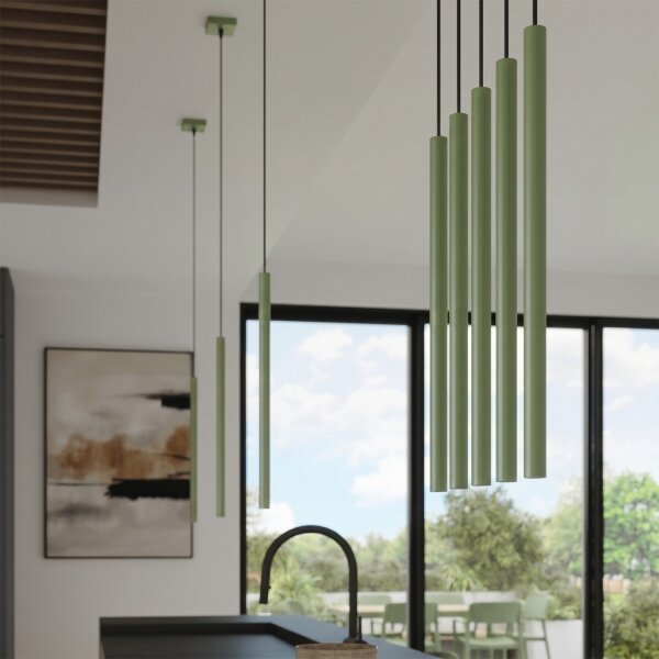 Sollux SL.2133 - Lustr na lanku PASTELO 1xG9/8W/230V zelená