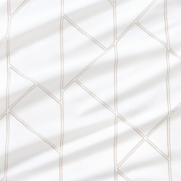 Goldea bavlněné napínací prostěradlo - geometrické linie na bílém 80 x 160 cm
