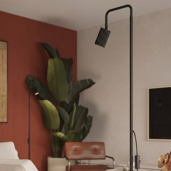 Sollux SL.2015 - Stojací lampa KARBON 1xGU10/10W/230V černá