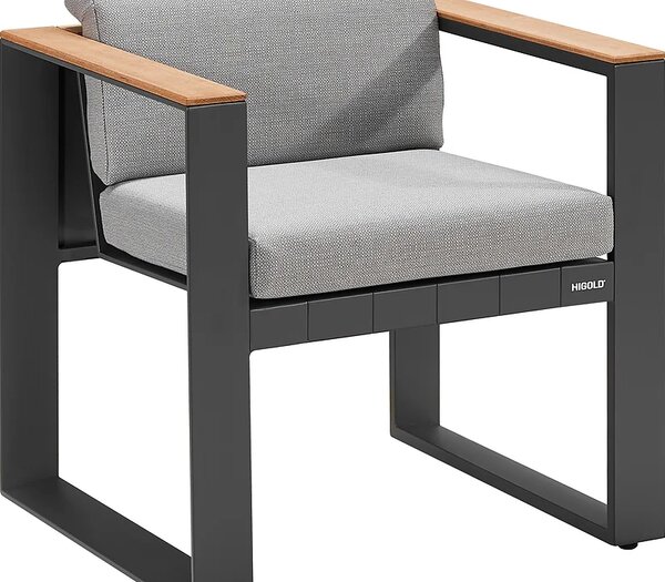 Zahradní 6 místná jídelní souprava CAMBUSA BLACK Exteriér | Zahradní jídelní sestavy