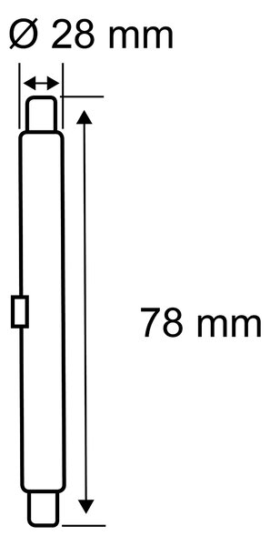 Paulmann 28836 LED žárovka, 9W 2700K R7S 78mm, stmívatelná