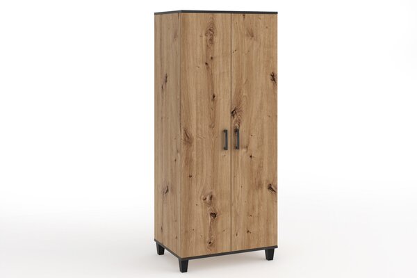 Dvoudveřová šatní skříň 80 cm NAIRI - dub artisan