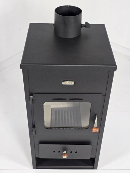 PRITY K1 OPTIMA, Volně stojící kamna na dřevo s prosklením, 9,5 kW, Třída A, Ø 130 mm