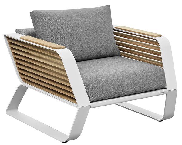 Zahradní 4 místná sedací souprava WING WHITE GREY s jachtařským lepidlem Exteriér | Zahradní sedací sestavy