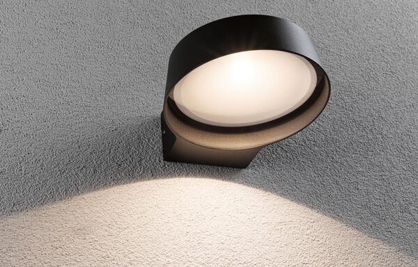 Paulmann 94789 Capea Grand, antracitové venkovní nástěnné svítidlo LED 11,5W 3000K, výška 19,5cm, IP44