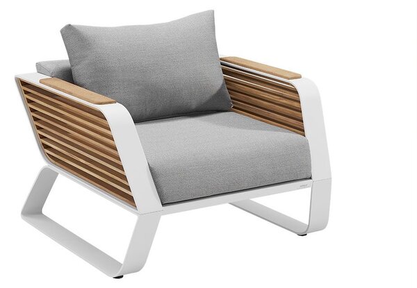 Zahradní 5 místná sedací souprava WING WHITE GREY Exteriér | Zahradní sedací sestavy