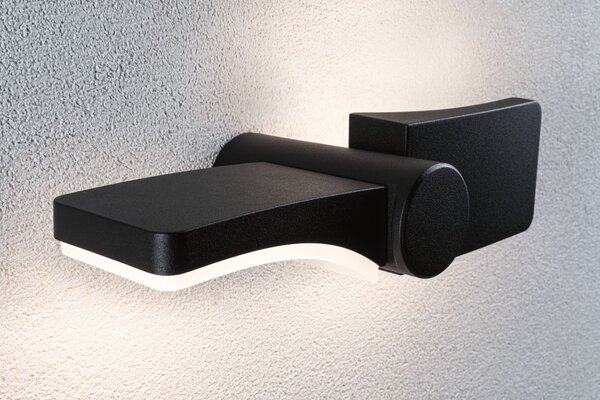 Paulmann 94766 Pekana, flexibilní antracitové venkovní nástěnné svítidlo LED 2x6W 3000K, šířka 24cm, IP44