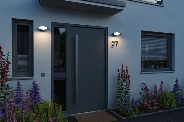 Paulmann 94765 Mesana, antracitové venkovní nástěnné svítidlo LED 12W 3000K, šířka 24cm, IP44