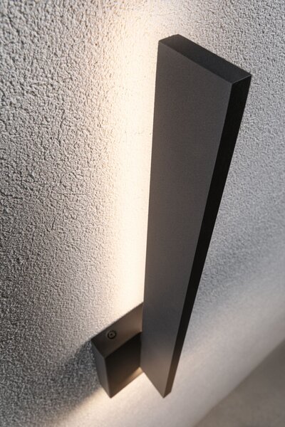 Paulmann 94786 Levka, antracitové venkovní nástěnné svítidlo LED 13,5W 3000K, výška 48,5cm, IP44