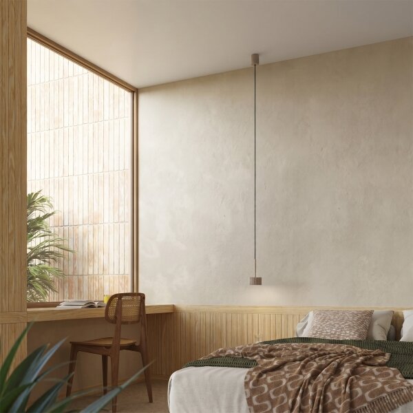 Sollux SL.2683 - Lustr na lanku AURA 1xGX53/10W/230V taupe