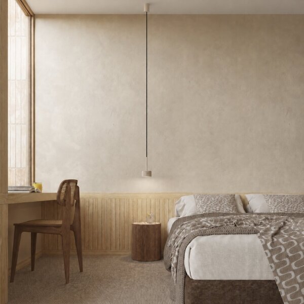 Sollux SL.2683 - Lustr na lanku AURA 1xGX53/10W/230V taupe