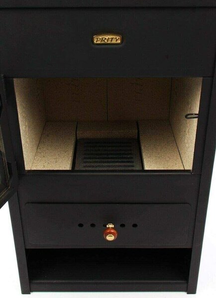 PRITY K1 K, Kamna na dřevo s oblou horní částí, 9,5 kW, Třída A, Ø 130 mm