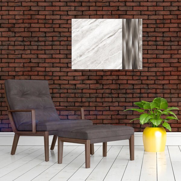 Obraz - Mramor se stříbrnými linkami (70x50 cm)