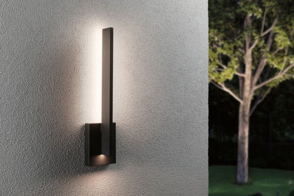 Paulmann 94786 Levka, antracitové venkovní nástěnné svítidlo LED 13,5W 3000K, výška 48,5cm, IP44