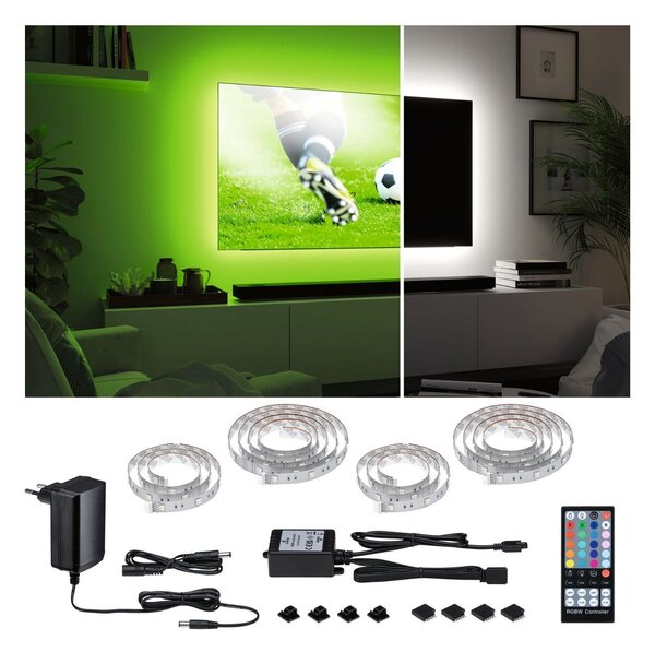 P 78875 MaxLED 250 LED Strip TV Comfort základní sada 55 palců 3,6m 20,5W 277lm/m 30LEDs/m RGBW+ 24VA - PAULMANN