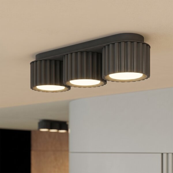 Sollux SL.2629 - Bodové svítidlo AURA 3xGX53/10W/230V černá