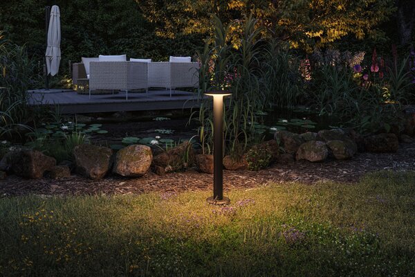 Paulmann 94723 Plug&Shine Plate, venkovní sloupkové svítidlo 7W LED 2200K, antracit, výška 60cm, IP44