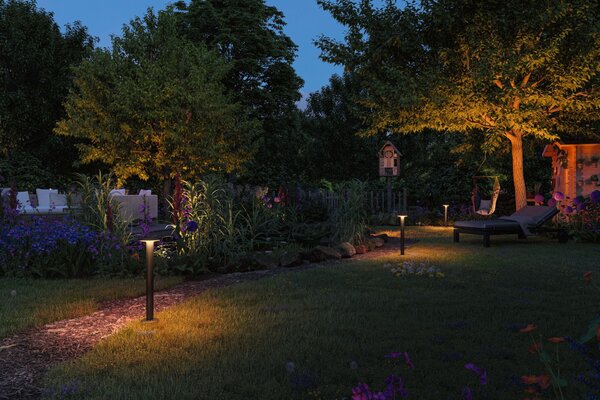Paulmann 94723 Plug&Shine Plate, venkovní sloupkové svítidlo 7W LED 2200K, antracit, výška 60cm, IP44