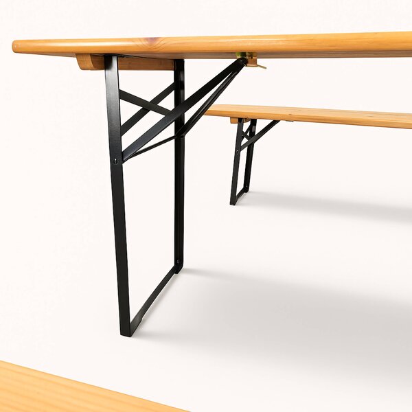 Pivní set 197x60 cm – Zahradní stůl s lavicemi pro 8 osob - 197cm x 60cm -