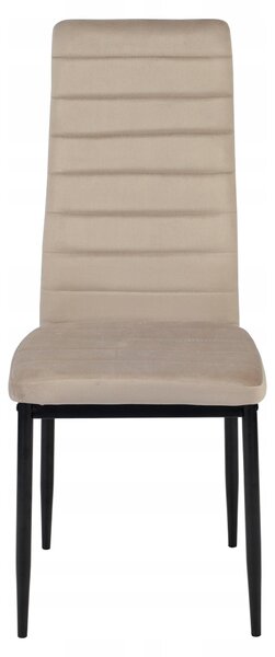 Ekspand | Jídelní židle LR-1494 - Béžová barva - Ergonomická - Moderní design v sametu