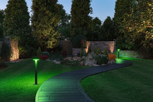 Paulmann 94750 Plug&Shine Plate, venkovní sloupkové svítidlo 5W LED RGBW, výška 60cm, IP44, ZigBee