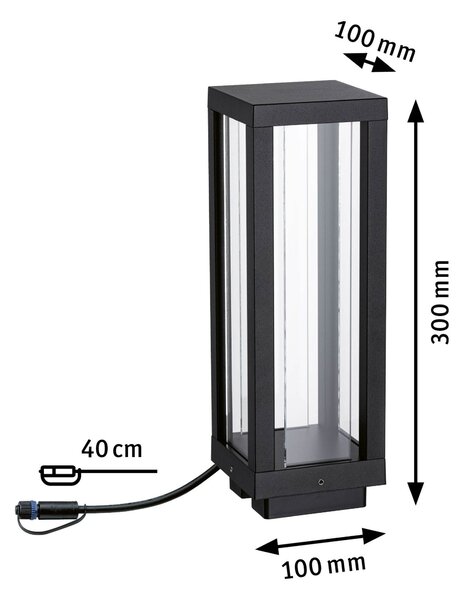 Paulmann 94753 Plug&Shine Classic, venkovní lampa RGBW 2W LED, 30cm, ZigBee