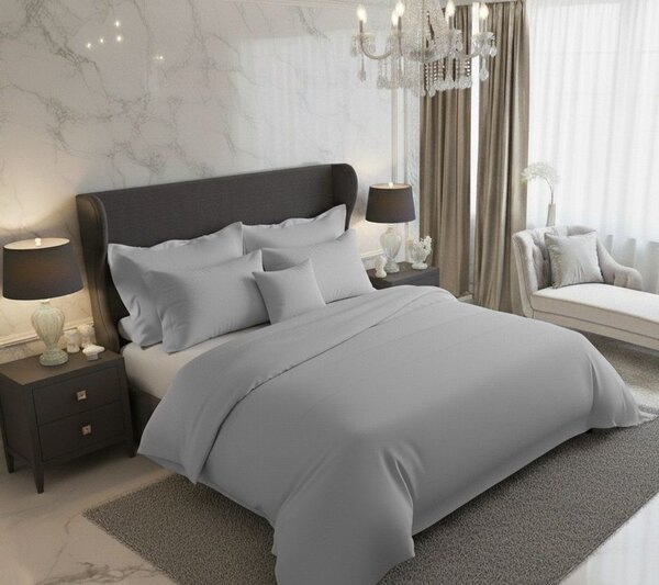 Saténové povlečení LUXURY COLLECTION světle šedé