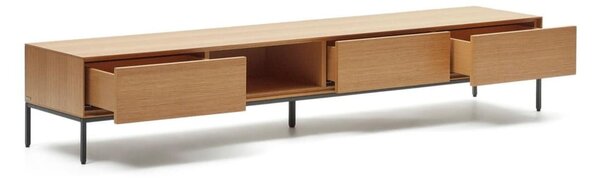 TV stolek v dekoru dubu v přírodní barvě 195x35 cm Vedrana – Kave Home