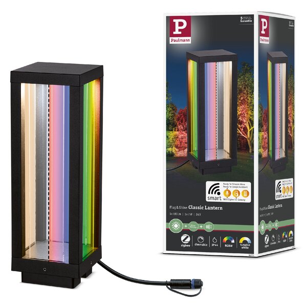 Paulmann 94753 Plug&Shine Classic, venkovní lampa RGBW 2W LED, 30cm, ZigBee