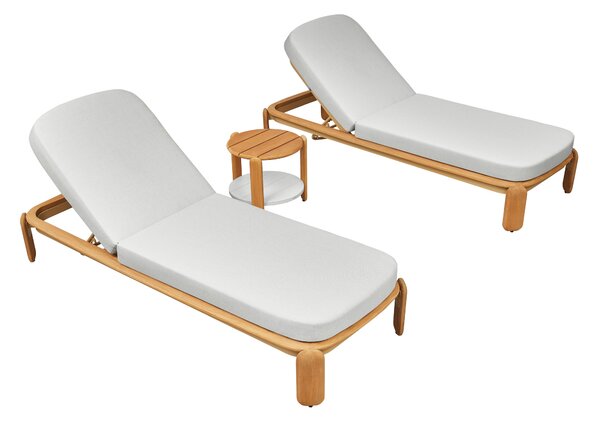 Zahradní set lehátka PALLISAD s odkládacím stolkem Exteriér | Zahradní lehátka